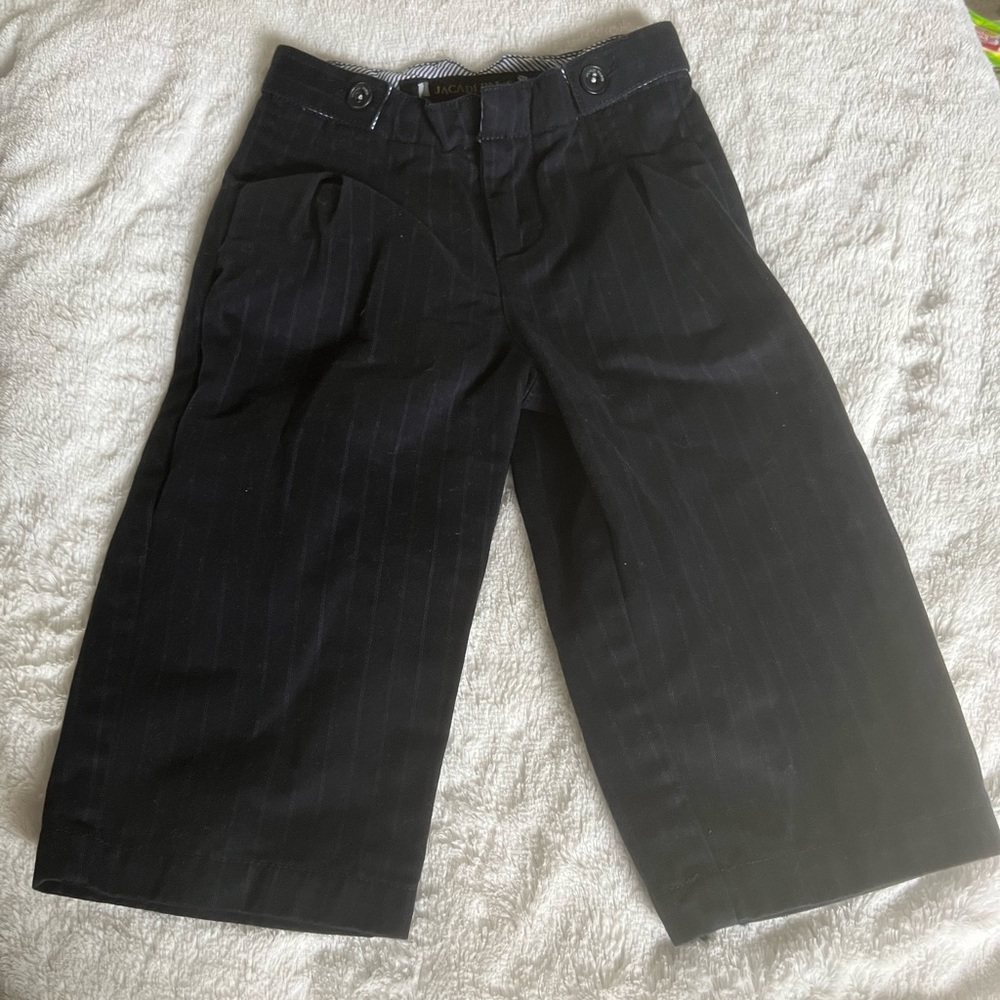 Jacadi Paris Toddler Boys pin striped black pants, 18m